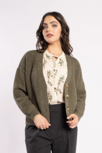 Denim: 3075 - Taffy Cardi - Olive Green