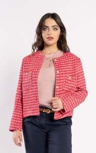 Jackets: 5075 - Seine Blazer - Pink Herringbone