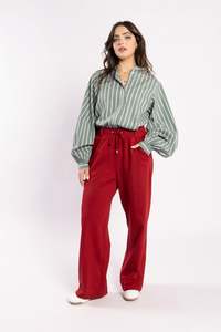 Pants: 4033P - Lake Pant Ponti - Wine Ponti