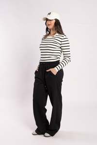 4033P - Lake Pant Ponti - Black Ponti