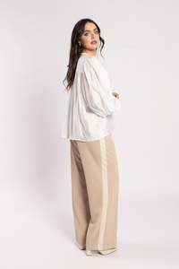 Pants: 4033 - Lake Pants - Tan/Beige Stripe