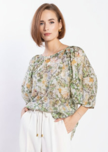 LOUGHLIN - 1254L - Compass Blouse - Green Meadow