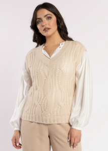 Knitwear: 3071L - Fliss Vest - Blush
