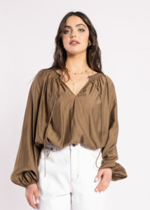 1340 - Ca Va Blouse - Coffee