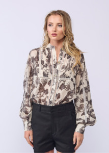 8023 - Reign Shirt - Sepia