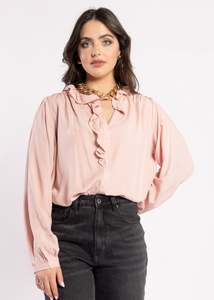 1330 - Cest La Vive Blouse - Dusky Pink