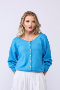 Knitwear: BEYOND CARDI - OCEAN BLUE