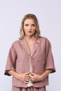 Linen: NINTH SHIRT -  DUSKY ROSE