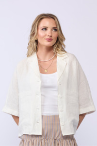 Linen: NINTH SHIRT - WHITE