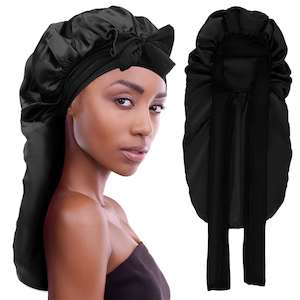 Dreadlocks Care: Sleeping satin bow-knot bonnet