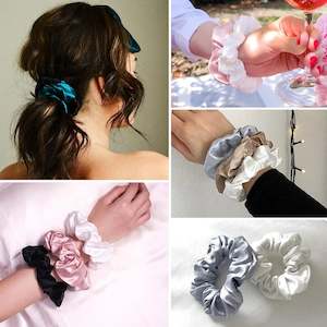 Accessories: Hair tie - 100% silk scrunchie tie