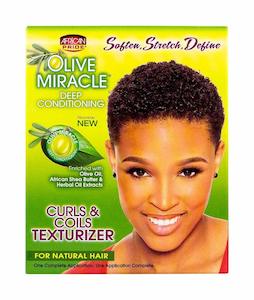 African Pride: African Pride Olive Miracle Curls & Coils Texturizer Kit