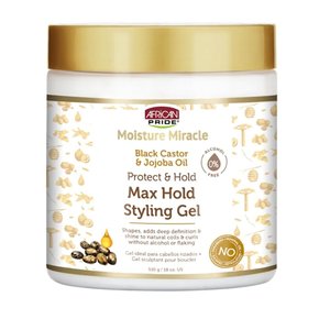 Frontpage: African Pride Moisture Miracle Black Castor & Jojoba Oil Max Hold Styling Gel 510g (18oz)