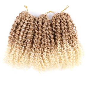 Frontpage: Kinky Curly Marley Bob Crochet Braids #30/613 - Ombre: Brown / Light Blonde