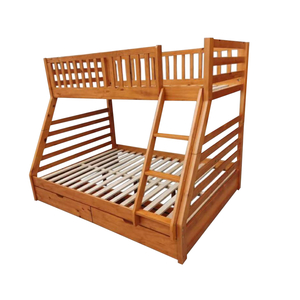 Products: Mateo Warm Honey 2 Drawer Bunk Bed - Dream Furniture