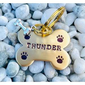 Collars: Bone Dream Tags - Bespoke Handcrafted Dog Tags