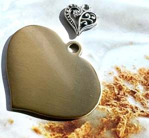 Heart Dream Tag w/ Charm - Bespoke Handcrafted Dog Tags