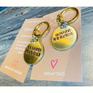 Dream Dog Designs Collection: Dream Key Ring - Bespoke Handcrafted Stamped