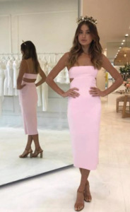 Bec & Bridge Elle Cut Out Midi Dress - Blush