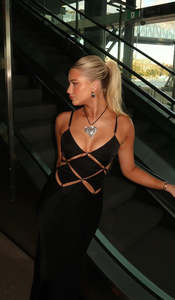Bec & Bridge Diamond Days Strap Maxi - Black