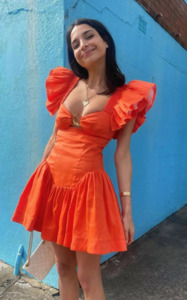 Aje Simone Frill Sleeve Mini
