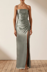 Shona Joy La Lune Ruched Maxi - Sage