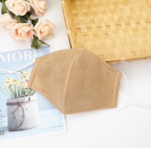 DHNZ Suede Face Mask - Caramel