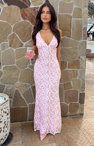 Pink: Farida Lace Maxi - Pink