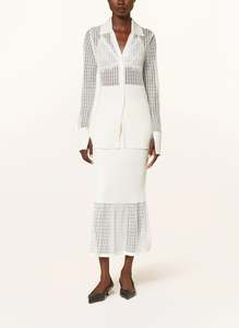 Cos Lace Stitch Ribbed Knit Midi Skirt