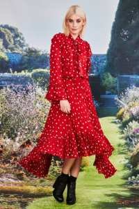 Trelise Cooper "Dancing in the Pleat" Polka Dot Skirt