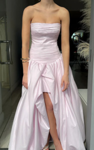 Aje Violette Bubble Hem Gown in Pastel Pink