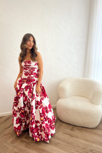 Pink: Aje Violette Bubble Hem Gown - Behold