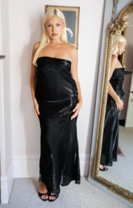 Mode Mischief Melt Panel Maxi in Liquorice Black