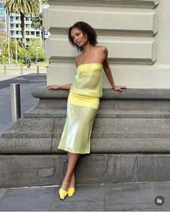 Most Loved: Mode Mischief Melt Panel Dress in Limoncello