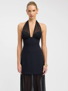 Ball Season: Kookai Black Oyster Mesh Maxi Dress