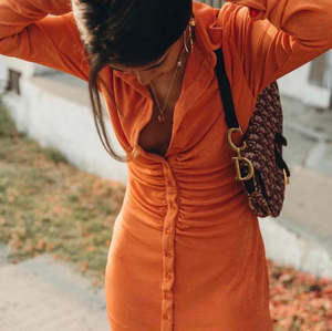 With Jean 1: With Jean Andy Dress in Tangerine Orange - Ex Hire for Sale