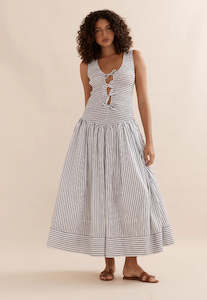 Size 6: Caitlin Crisp Celine Maxi Dress Sz 6