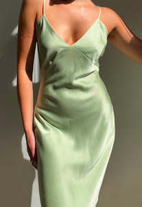Size 10: Liam Weirder Slip Dress Celery Green Sz 10