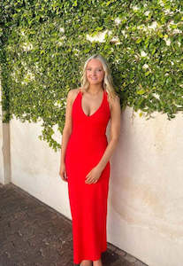 Size 12: Effie Kats Eiza Gown Cherry Dress Sz L