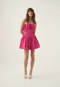 Aje Hybrid Sleeveless Mini Dress Pink Sz S