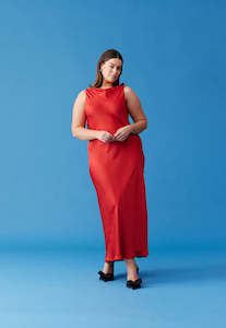 Midi: Ruby Firebird Dress Chilli Sz 18