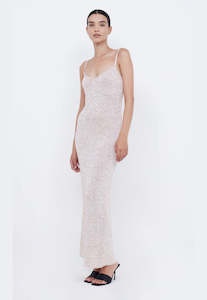 Midi: Bec and Bridge Sadie Sequin Dress Rose Gold Sz S
