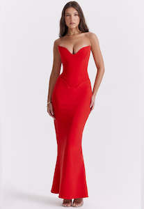 House of CB Tamara Dress Sz S Red