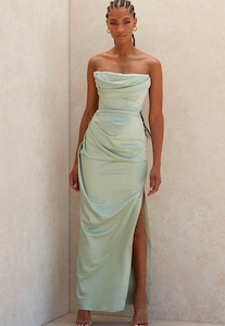 Green Dresses: House of CB Adrienne Dress Sage Sz 6
