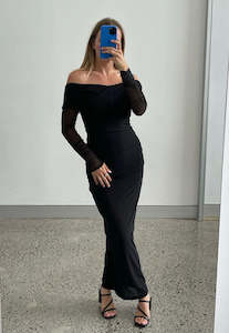 Ruby Gene Mesh Dress Black Sz 8
