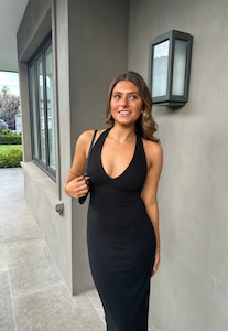 Effie Kats Eiza Gown Black Sz 10