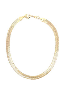 Jewellery And Miscellaneous Items: Gold-filled Herringbone Necklace 4 mm width and 18 in length