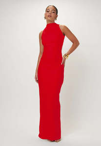 Effie Kats Ambre Gown Cherry Red Sz 8