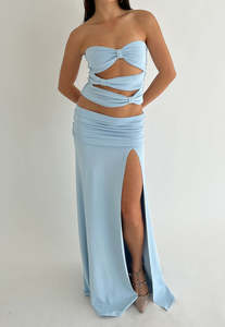 Blue Graduation Dress: Mode Mila Remi Set Ice Blue Sz M