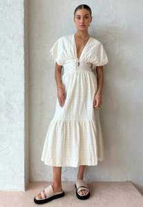 Sovere Lucid Midi Dress Sz 10 White